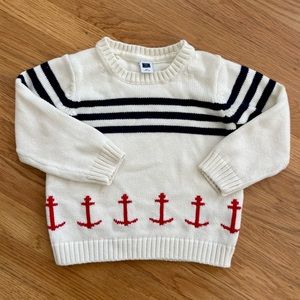 Janie and Jack Knit Anchor Sweater